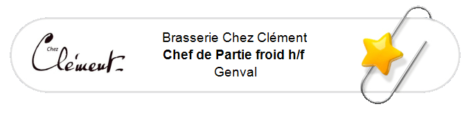 Nos annonces - Chef de Partie froid h/f - Genval