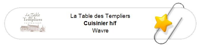 Nos annonces - Cuisinier h/f - Wavre
