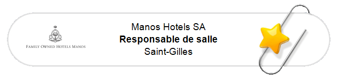 Nos annonces - Responsable de salle - Saint-Gilles
