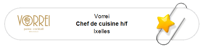 Nos annonces - Chef de cuisine h/f - Ixelles