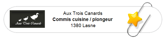 Nos annonces - Commis cuisine/ cuisinier - 1380 Lasne