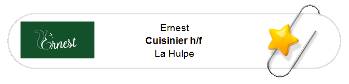 Nos annonces - Cuisinier h/f - La Hulpe