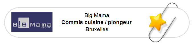 Nos annonces - Commis cuisine / plongeur - Bruxelles