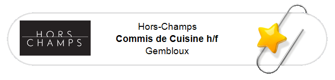 Nos annonces - Commis de Cuisine h/f - Gembloux
