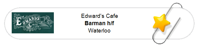 Nos annonces - Barman h/f - Waterloo
