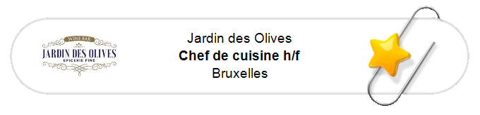 Nos annonces - Chef de cuisine h/f - Bruxelles