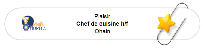 Nos annonces - Chef de cuisine h/f - Ohain