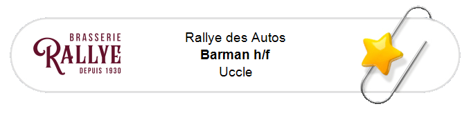 Nos annonces - Barman h/f - Uccle