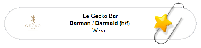 Nos annonces - Barman / Barmaid (h/f) - Wavre