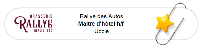 Nos annonces - Maitre d'hôtel h/f - Uccle