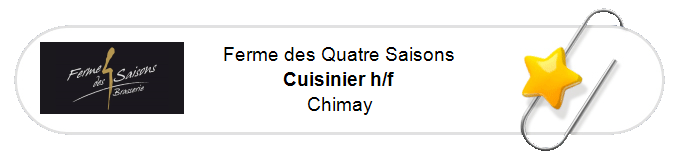 Nos annonces - Cuisinier h/f - Chimay