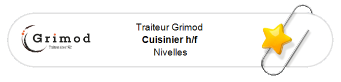 Nos annonces - Cuisinier h/f - Nivelles