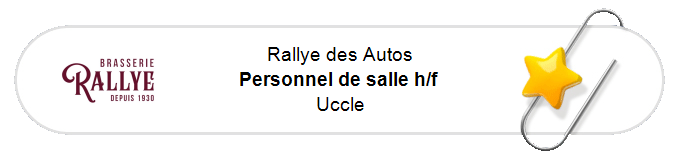 Nos annonces - Personnel de salle h/f - Uccle