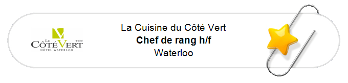Nos annonces - Chef de rang h/f - Waterloo