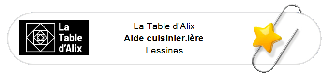 Nos annonces - Aide cuisinier.ière - Lessines