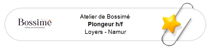 Nos annonces - Plongeur h/f - Loyers - Namur