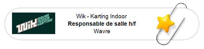 Nos annonces - Responsable de salle h/f - Wavre