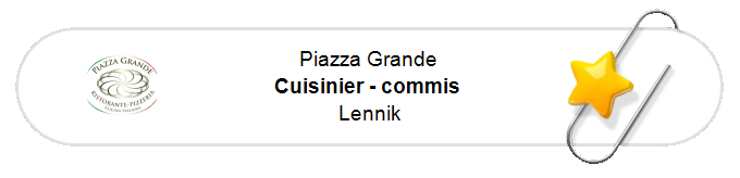 Nos annonces - Cuisinier - commis - Lennik