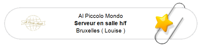Nos annonces - Serveur en salle h/f - Bruxelles ( Louise )