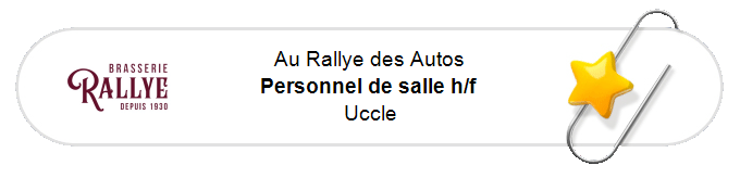 Nos annonces - Personnel de salle h/f - Uccle