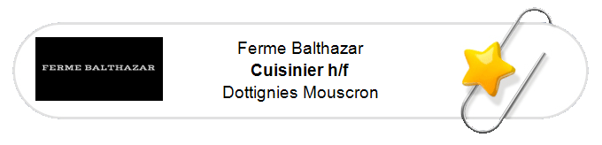 Nos annonces - Cuisinier h/f - Dottignies